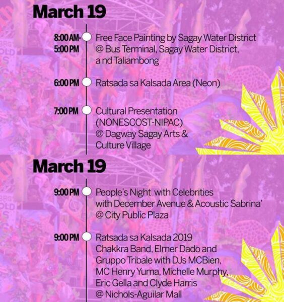 SINIGAYAN FESTIVAL SCHEDULE OF ACTIVITIES SINIGAYAN FESTIVAL SCHEDULE OF ACTIVITIES