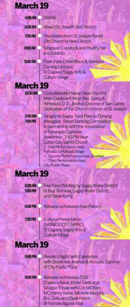 SINIGAYAN FESTIVAL SCHEDULE OF ACTIVITIES SINIGAYAN FESTIVAL SCHEDULE OF ACTIVITIES